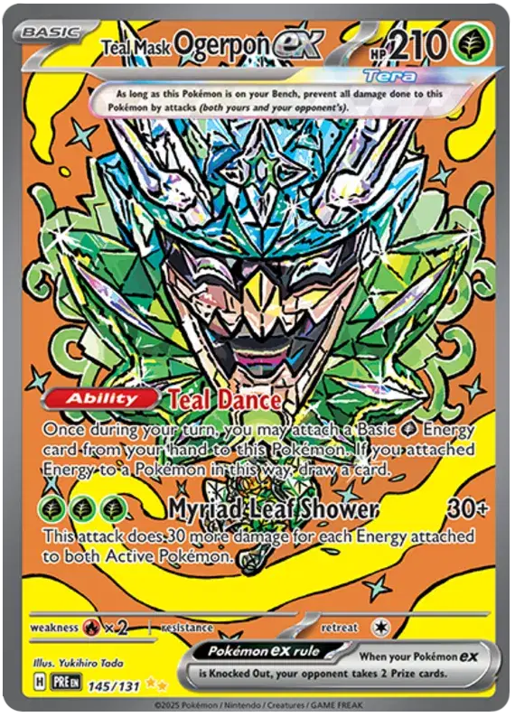 Teal Mask Ogerpon ex - 145/131 - Prismatic Evolutions