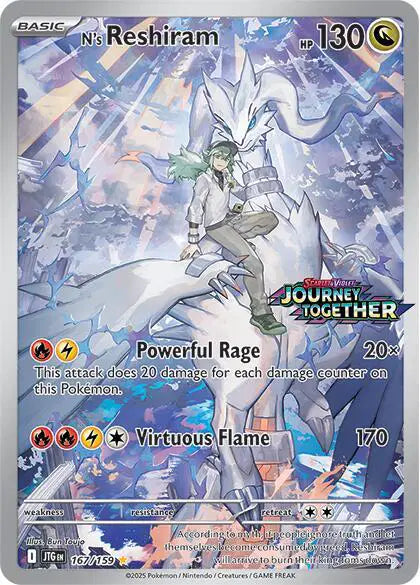 N's Reshiram - 167/159 - Journey Together Stamped