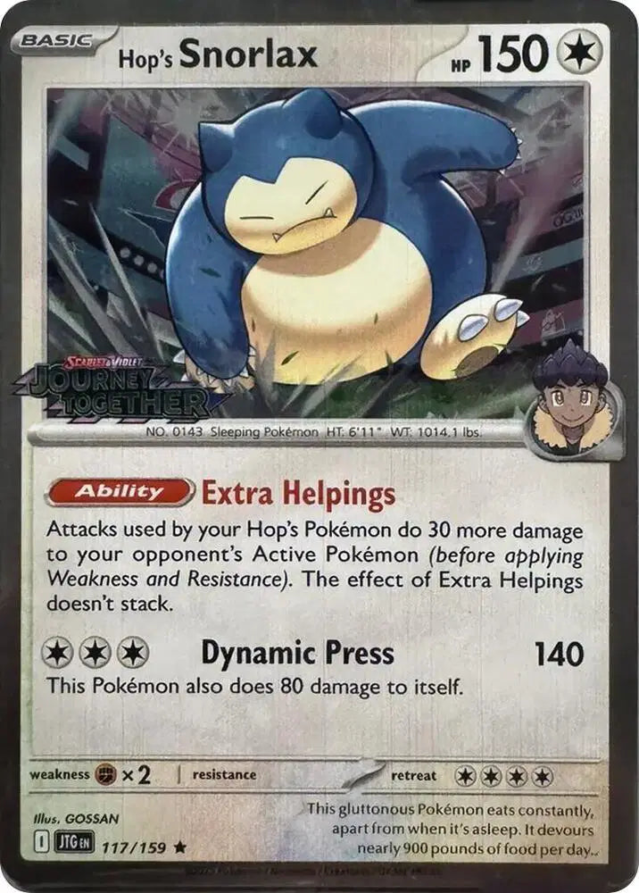 Hop's Snorlax - 117/159 - Cosmos Holo - Scarlet & Violet Promo