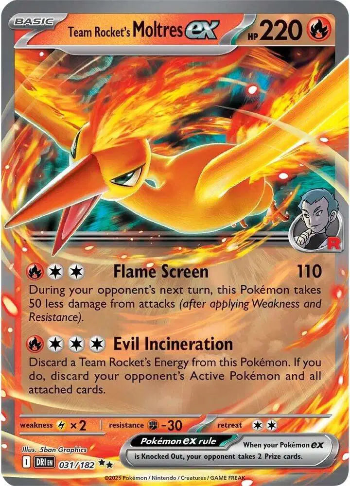Team Rocket's Moltres ex - 031/182 - Destined Rivals
