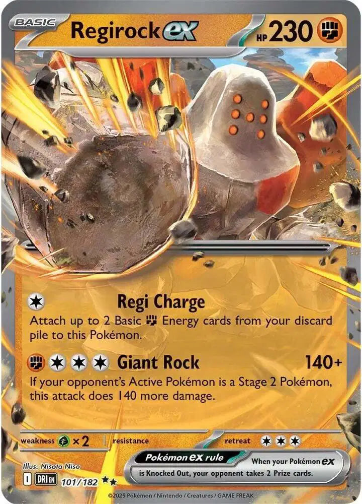 Regirock ex - 101/182 - Destined Rivals