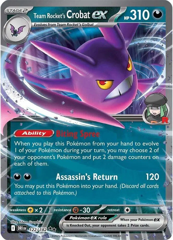 Team Rocket's Crobat ex - 122/182 - Destined Rivals