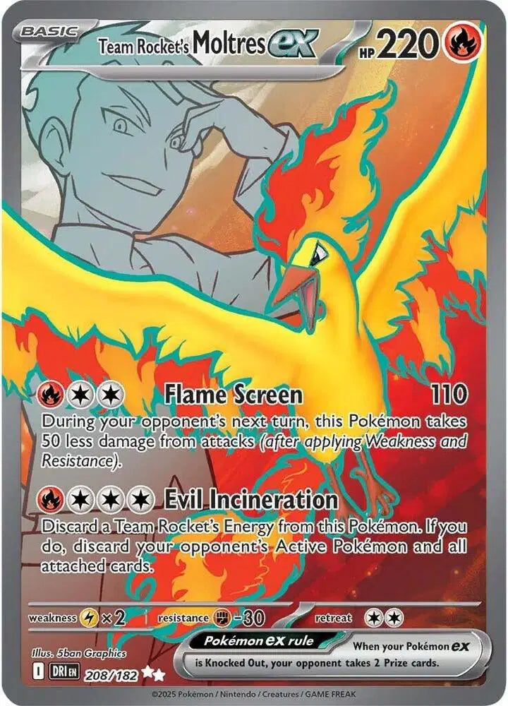 Team Rocket's Moltres ex - 208/182 - Destined Rivals
