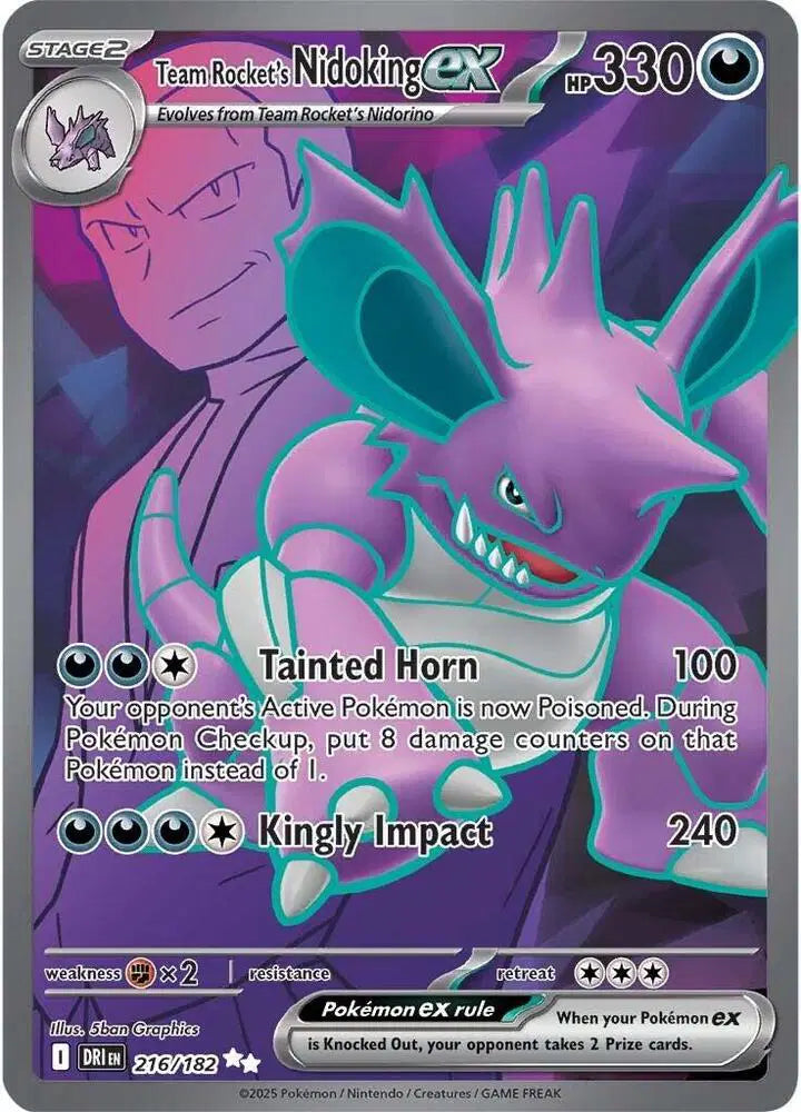 Team Rocket's Nidoking ex - 216/182 - Destined Rivals