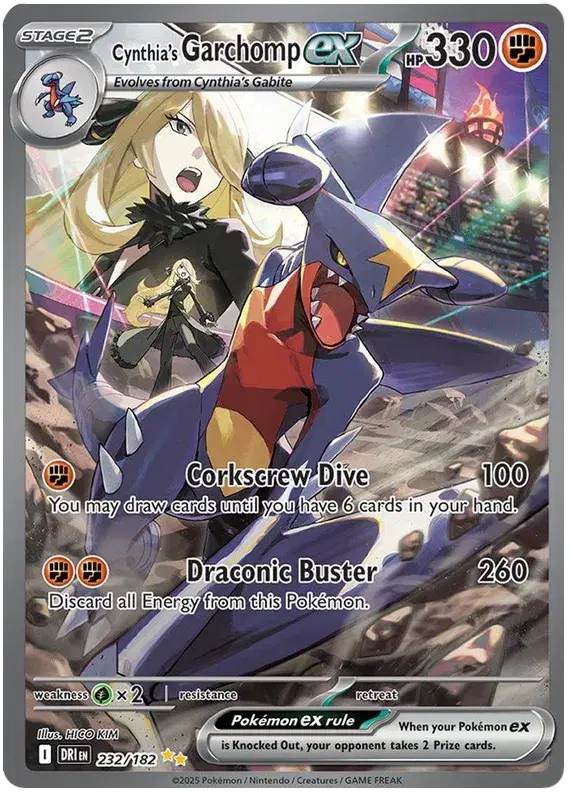 Cynthia's Garchomp ex - 232/182 - Destined Rivals
