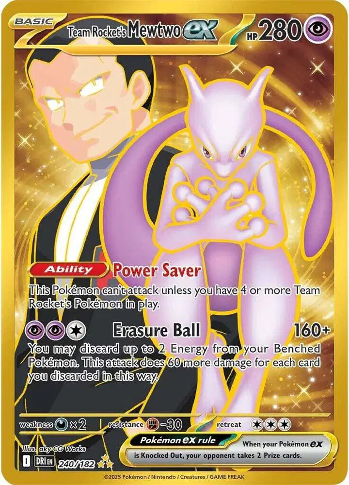 Team Rocket's Mewtwo ex - 240/182 - Destined Rivals