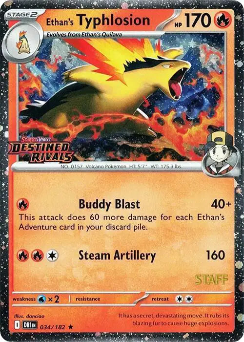 Ethan's Typhlosion - 034/182 - Staff - Scarlet & Violet Promo