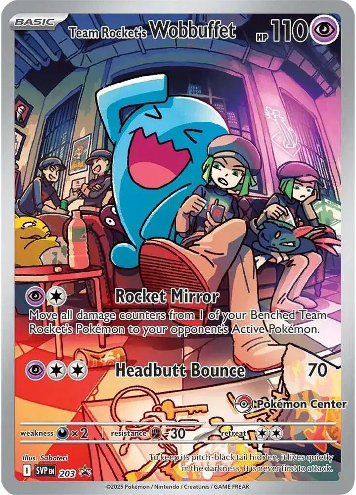 Team Rocket's Wobbuffet - 203 - Pokémon Center - Scarlet & Violet Promo