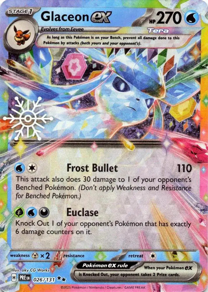 Glaceon ex - 026/131 - Holiday Calendar - Scarlet & Violet Promo