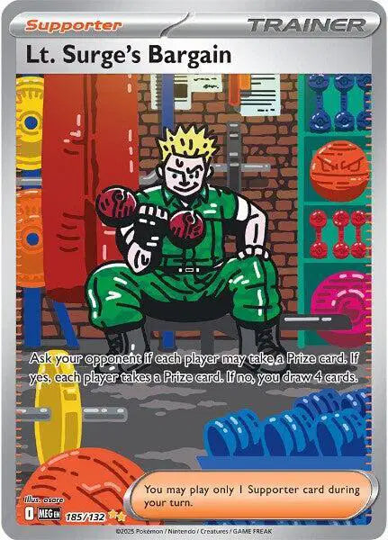 Lt. Surge's Bargain - 185/132 - Mega Evolution