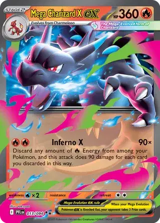 Mega Charizard X ex - 013/094 - Phantasmal Flames