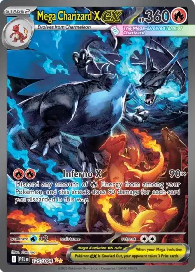 Mega Charizard X ex - 125/094 - Phantasmal Flames