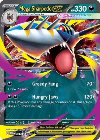 Mega Sharpedo ex - 061/094 - Phantasmal Flames