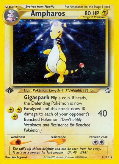Ampharos - 1/111 - 1st Edition - Neo Genesis