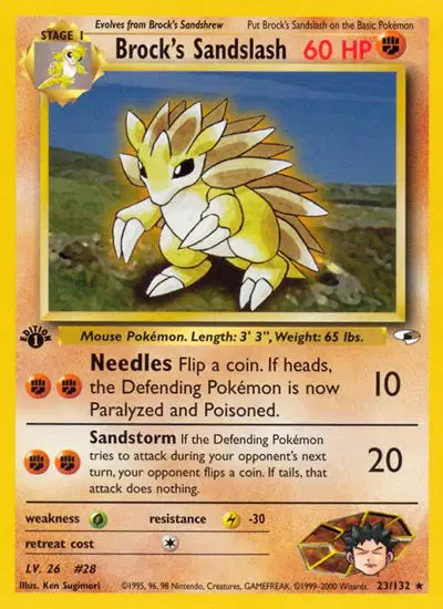 Brock's Sandslash - 23/132 - 1st Edition - Gym Heroes