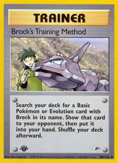 Brock's Training Method - 106/132 - 1st Edition - Gym Heroes