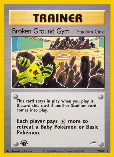 Broken Ground Gym - 92/105 - 1st Edition - Neo Destiny