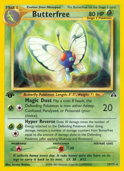 Butterfree - 19/75 - 1st Edition - Neo Discovery
