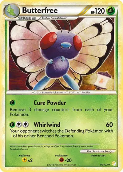 Butterfree - 16/123 - HeartGold SoulSilver