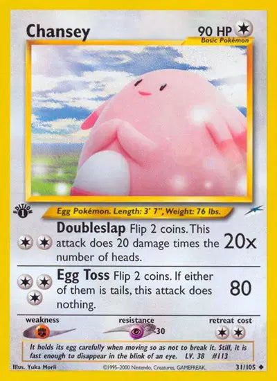 Chansey - 31/105 - 1st Edition - Neo Destiny