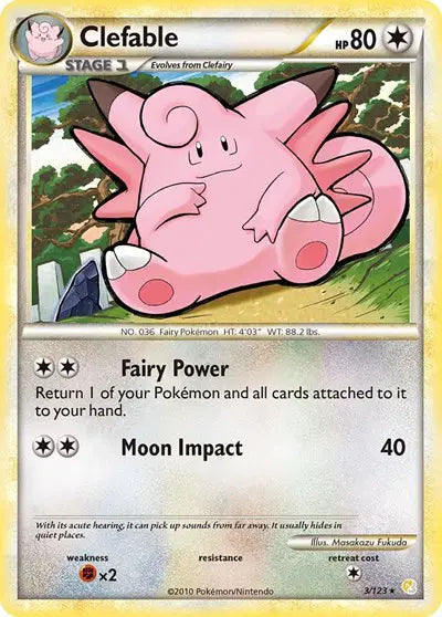 Clefable - 3/123 - HeartGold SoulSilver