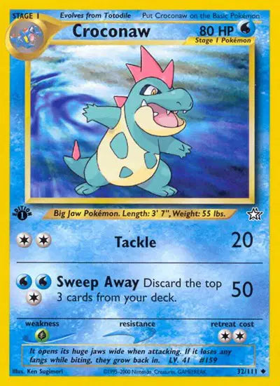 Croconaw - 32/111 - 1st Edition - Neo Genesis