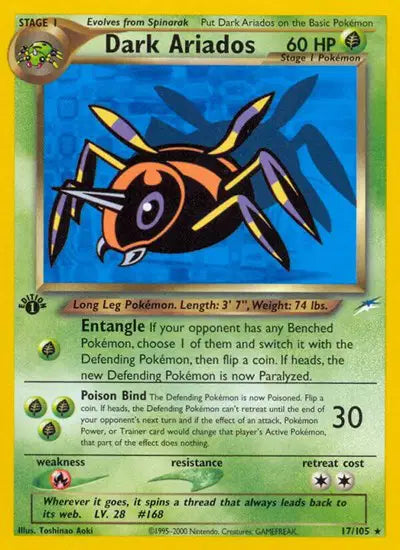 Dark Ariados - 17/105 - 1st Edition - Neo Destiny