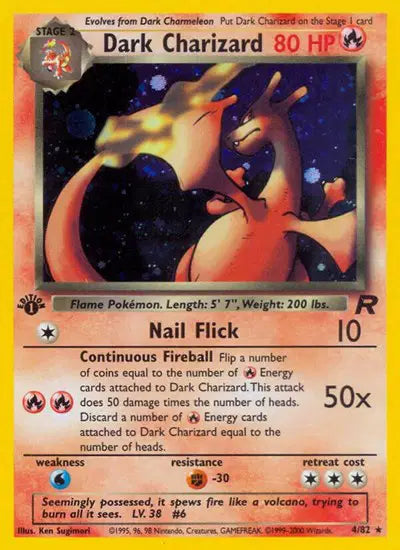 Dark Charizard - 4/82 - 1st Edition - Team Rocket