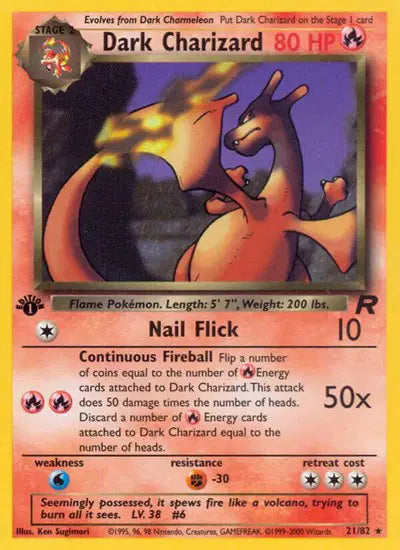 Dark Charizard - 21/82 - 1st Edition - Team Rocket