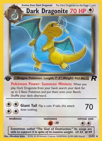 Dark Dragonite - 22/82 - 1st Edition - Team Rocket