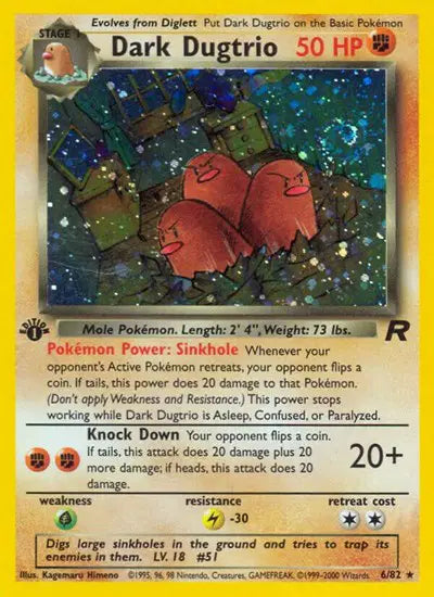 Dark Dugtrio - 6/82 - 1st Edition - Team Rocket