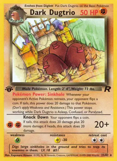 Dark Dugtrio - 23/82 - 1st Edition - Team Rocket