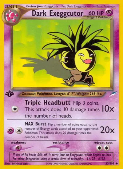 Dark Exeggcutor - 33/105 - 1st Edition - Neo Destiny