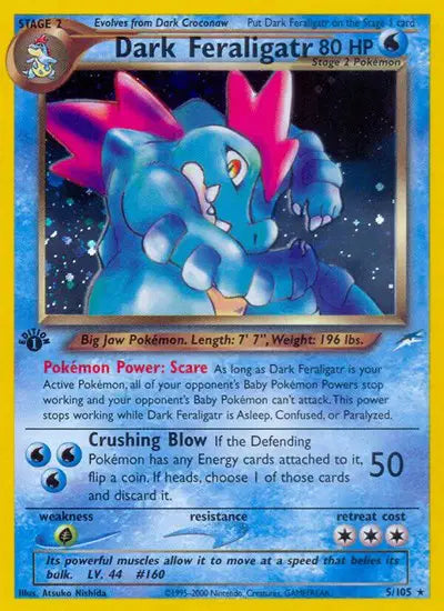 Dark Feraligatr - 5/105 - 1st Edition - Neo Destiny