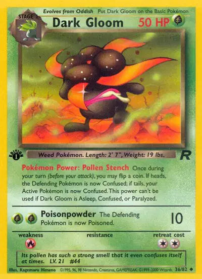 Dark Gloom - 36/82 - 1st Edition - Team Rocket
