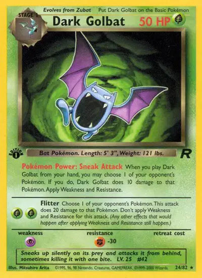 Dark Golbat - 24/82 - 1st Edition - Team Rocket