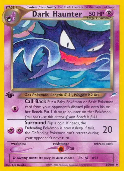 Dark Haunter - 36/105 - 1st Edition - Neo Destiny