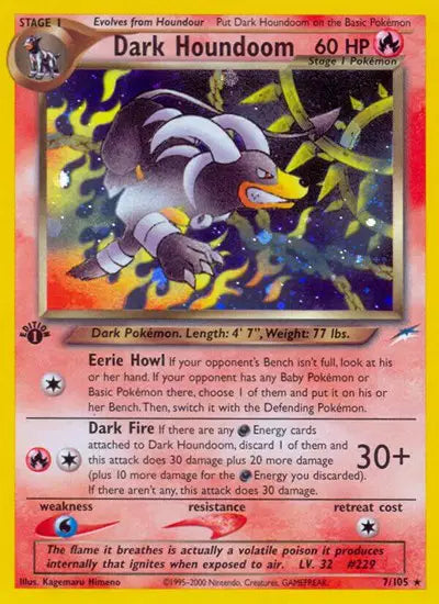Dark Houndoom - 7/105 - 1st Edition - Neo Destiny