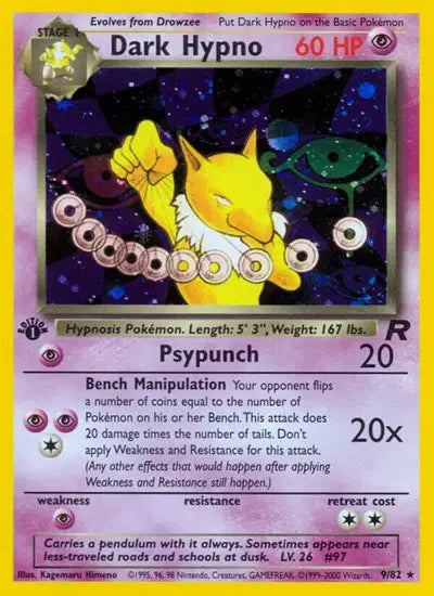 Dark Hypno - 9/82 - 1st Edition - Team Rocket