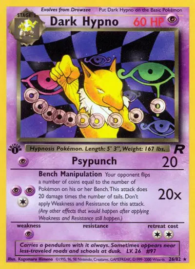 Dark Hypno - 26/82 - 1st Edition - Team Rocket