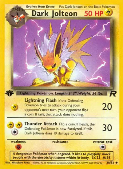 Dark Jolteon - 38/82 - 1st Edition - Team Rocket
