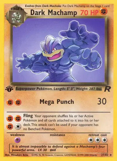 Dark Machamp - 27/82 - 1st Edition - Team Rocket