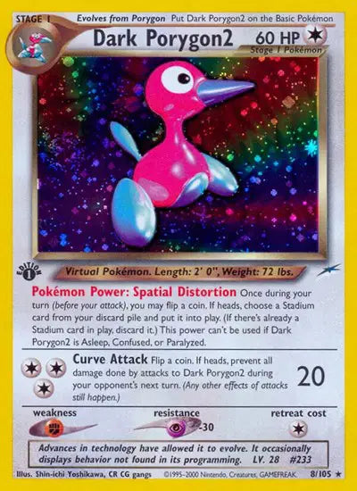 Dark Porygon2 - 8/105 - 1st Edition - Neo Destiny