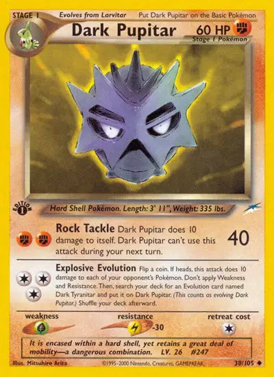 Dark Pupitar - 38/105 - 1st Edition - Neo Destiny