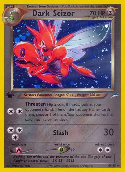 Dark Scizor - 9/105 - 1st Edition - Neo Destiny
