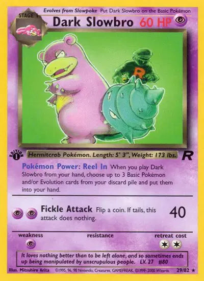 Dark Slowbro - 29/82 - 1st Edition - Team Rocket