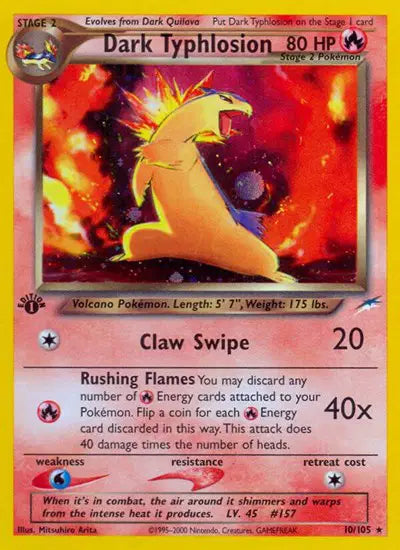 Dark Typhlosion - 10/105 - 1st Edition - Neo Destiny