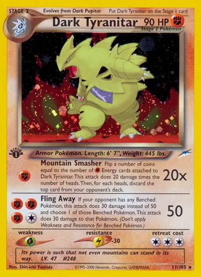 Dark Tyranitar - 11/105 - 1st Edition - Neo Destiny