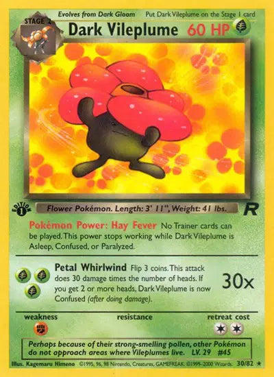 Dark Vileplume - 30/82 - 1st Edition - Team Rocket