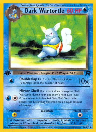 Dark Wartortle - 46/82 - 1st Edition - Team Rocket
